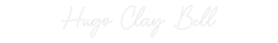 Custom Neon Sign Online Editor Hugo Clay Bell