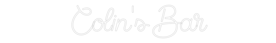 Custom Neon Sign Online Editor Colin's Bar