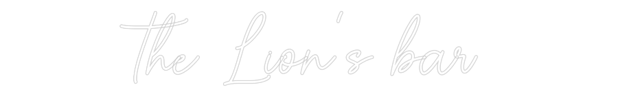Custom Neon Sign Online Editor The Lion's bar