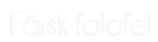 Custom Neon Sign Online Editor Färsk falafel