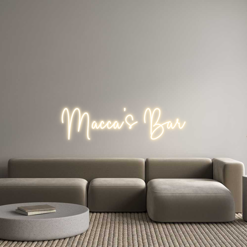 Custom Neon Sign Online Editor Macca’s Bar