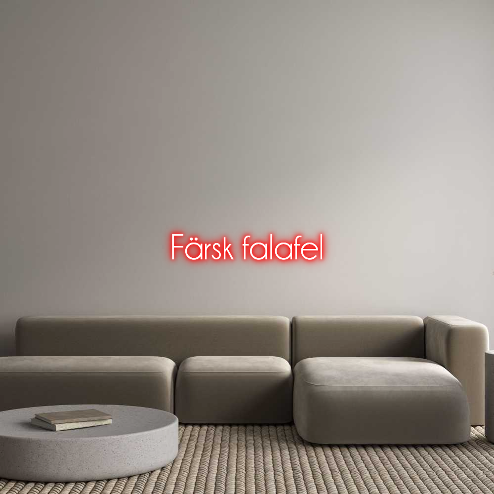 Custom Neon Sign Online Editor Färsk falafel