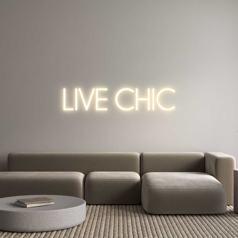 Custom Neon Sign Online Editor LIVE CHIC