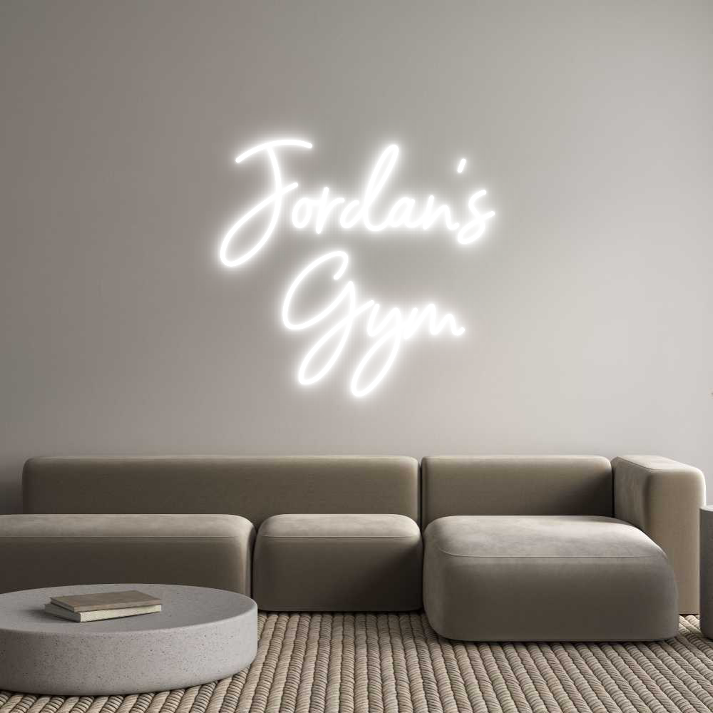 Custom Neon Sign Online Editor Jordan’s
 Gym