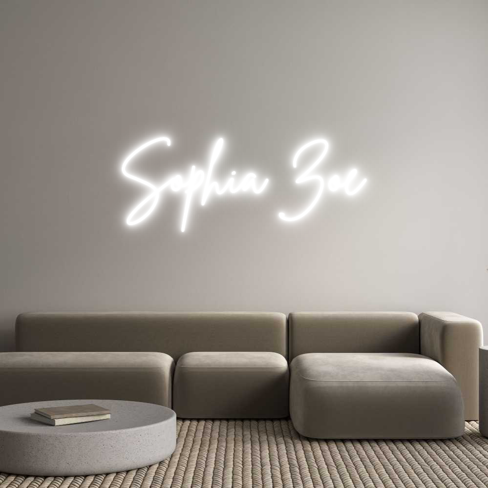 Custom Neon Sign Online Editor Sophia Zoe