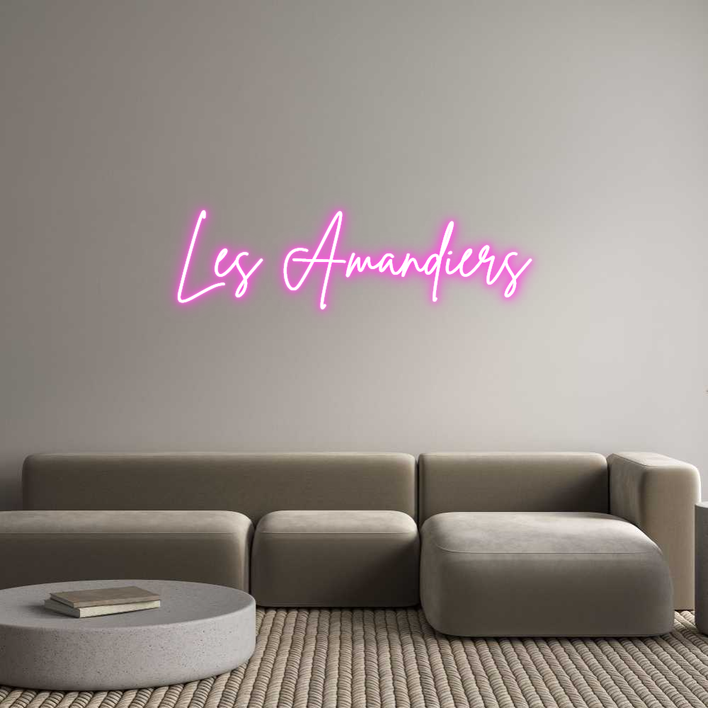 Custom Neon Sign Online Editor Les Amandiers