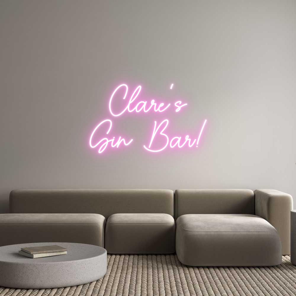 Custom Neon Sign Online Editor Clare's
Gin ...