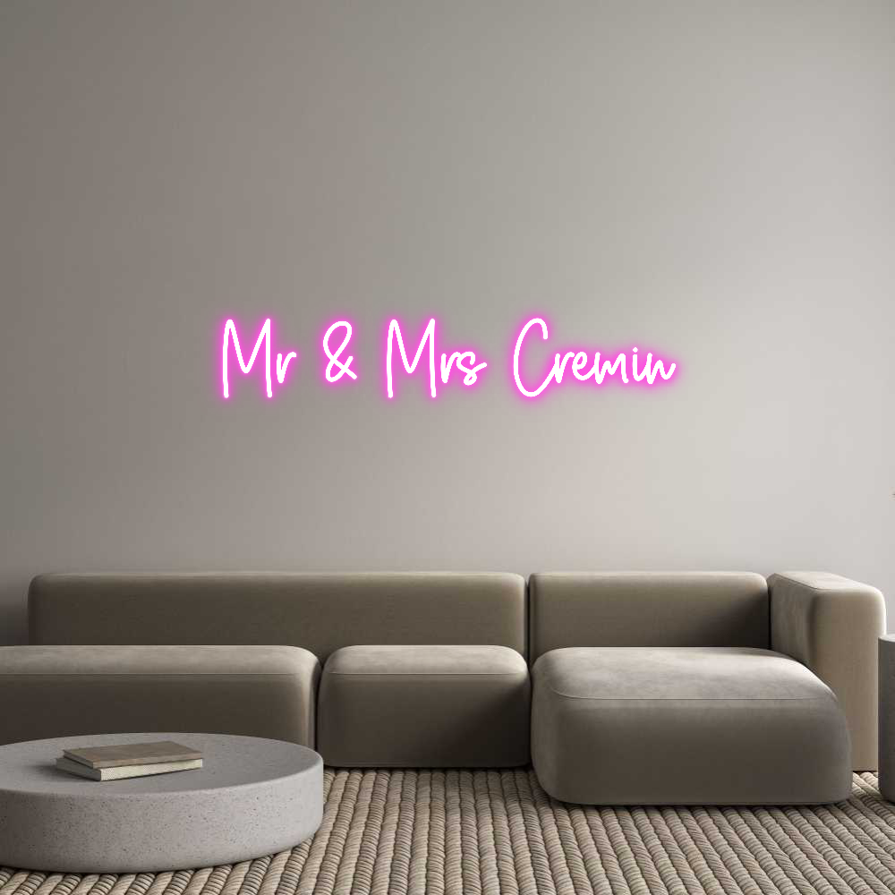 Custom Neon Sign Online Editor Mr & Mrs Cremin