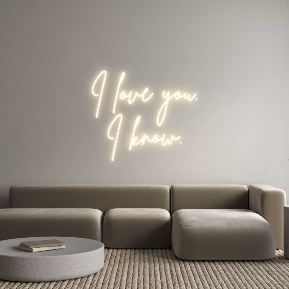 Custom Neon Sign Online Editor I love you.
...