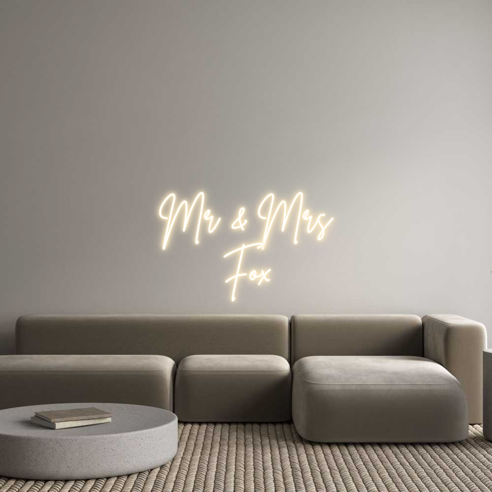 Custom Neon Sign Online Editor Mr & Mrs
Fox