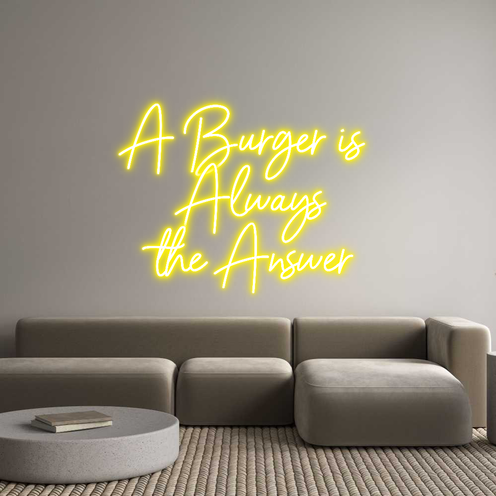 Custom Neon Sign Online Editor A Burger is 
...