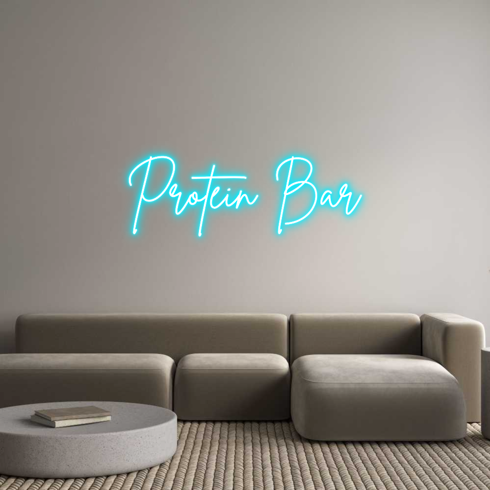 Custom Back Lit Neon Sign Online Editor Protein Bar