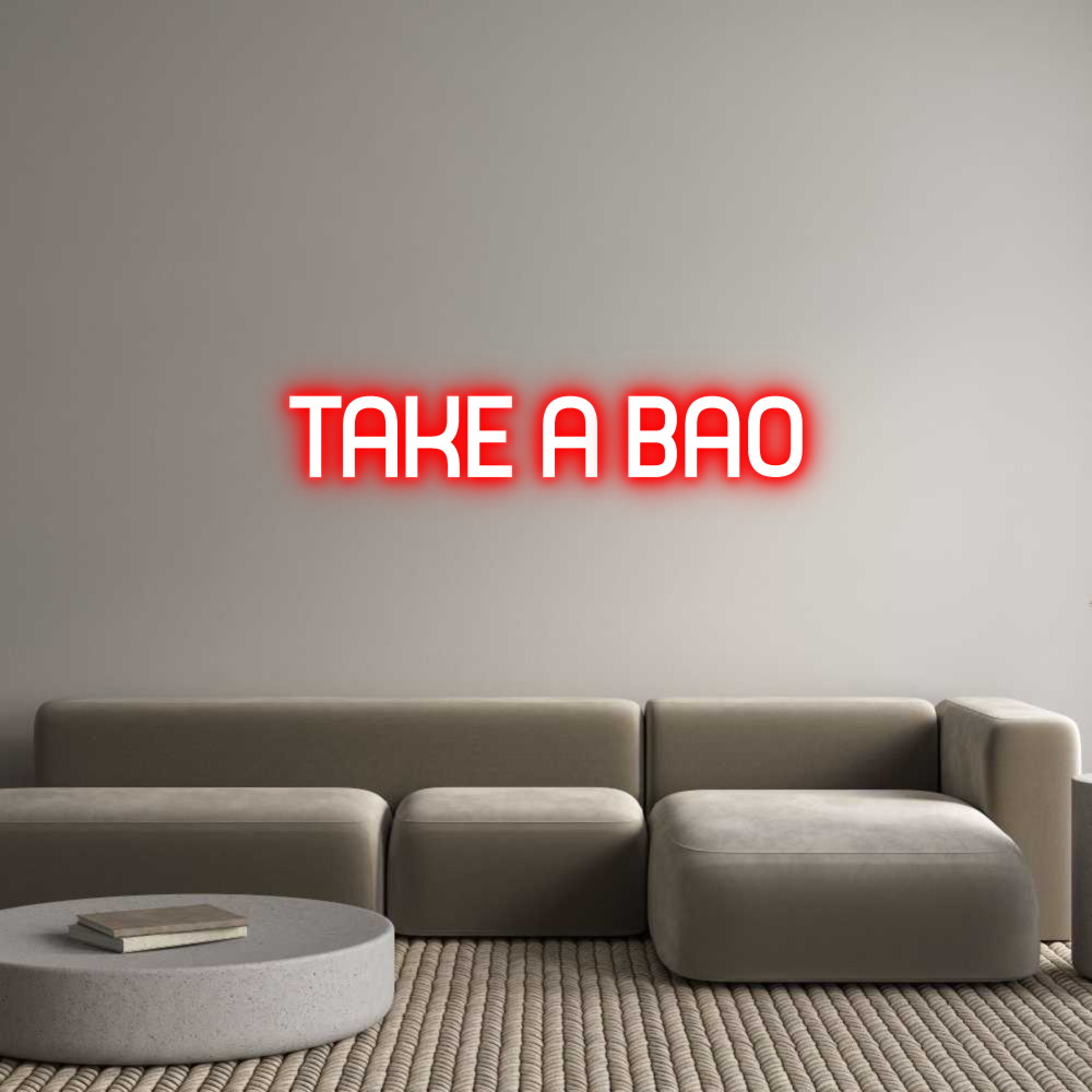 Custom Neon Sign Online Editor TAKE A BAO