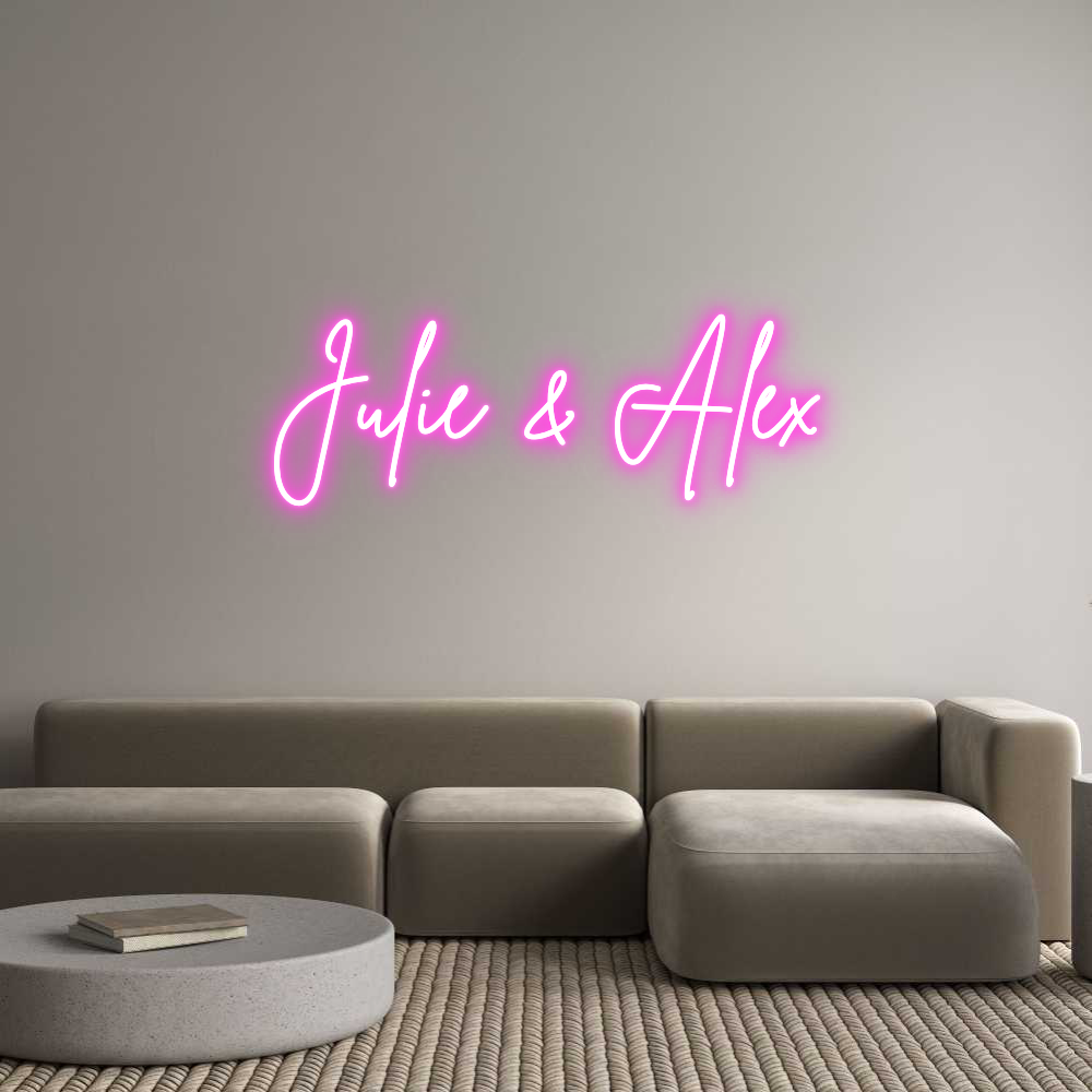 Custom Neon Sign Online Editor Julie & Alex