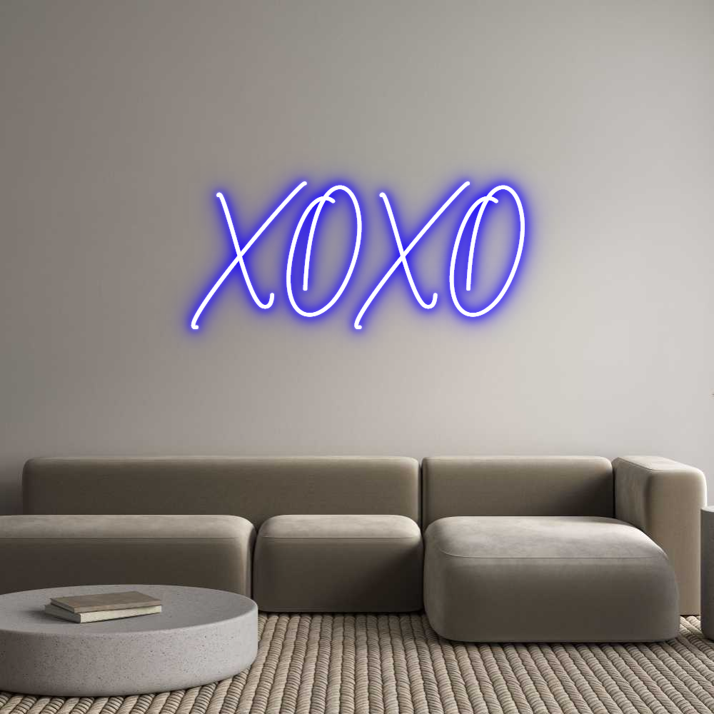 Custom Neon Sign Online Editor XOXO