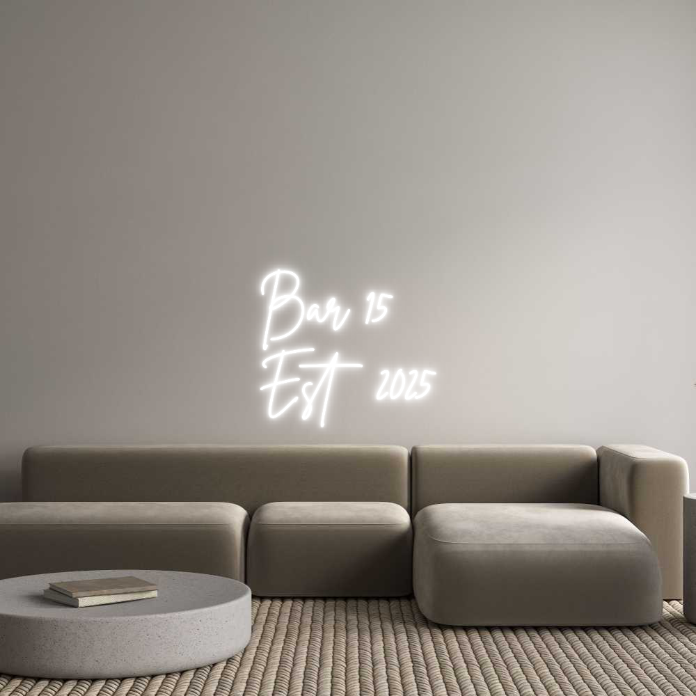 Custom Neon Sign Online Editor Bar 15 
Est ...
