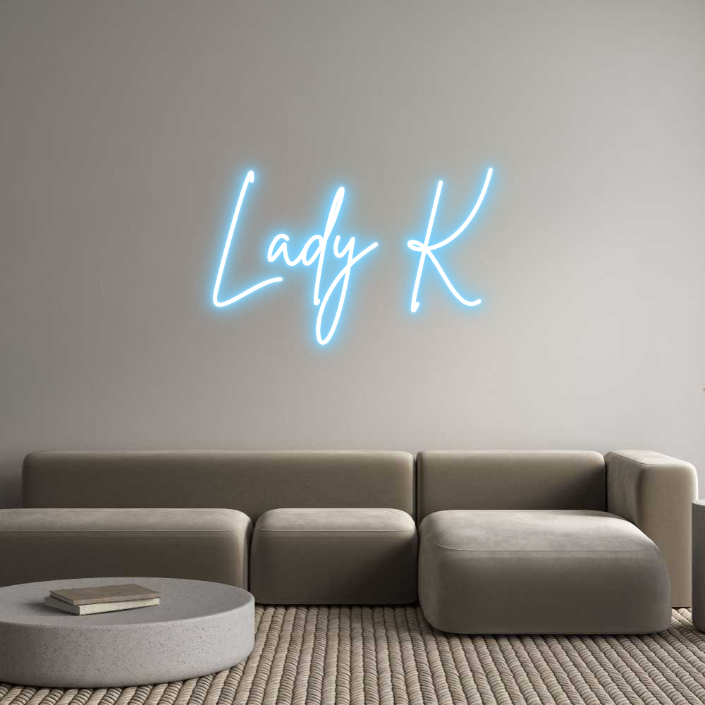 Custom Neon Sign Online Editor Lady K