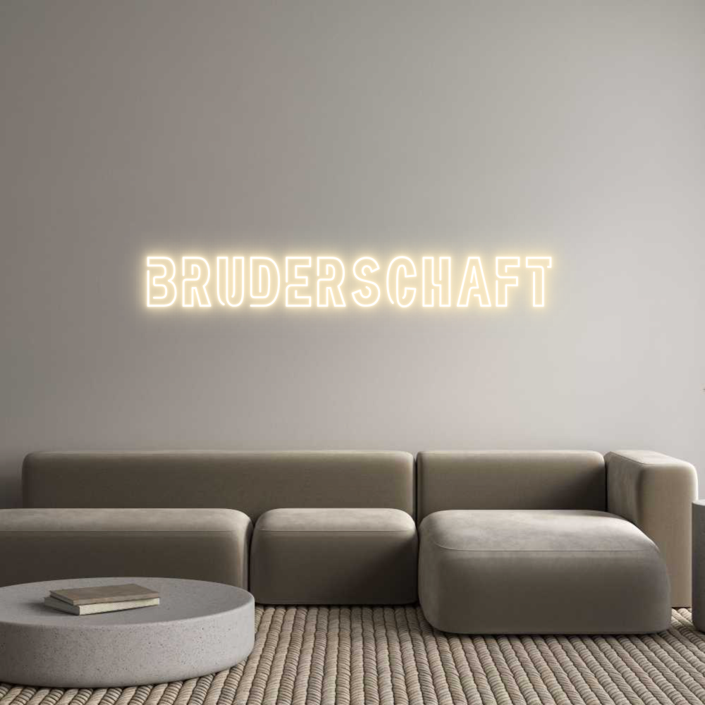 Custom Neon Sign Online Editor BRUDERSCHAFT