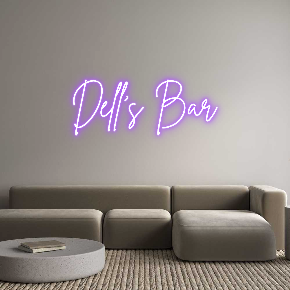 Custom Neon Sign Online Editor Dell's Bar