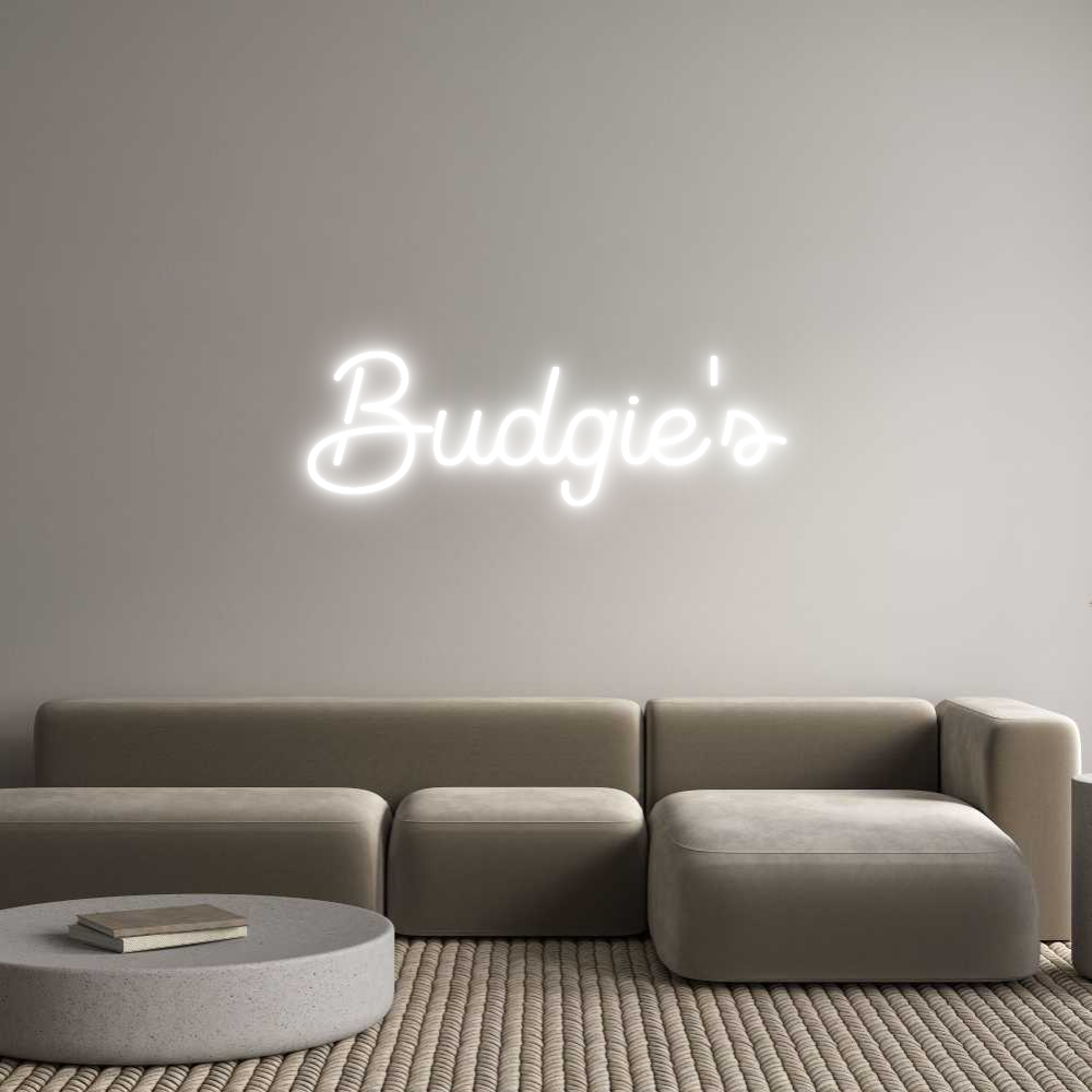 Custom Neon Sign Online Editor Budgie's