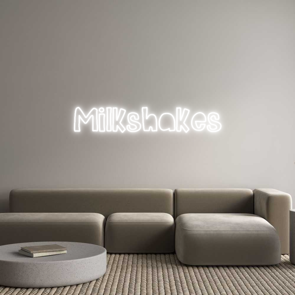 Custom Neon Sign Online Editor Milkshakes