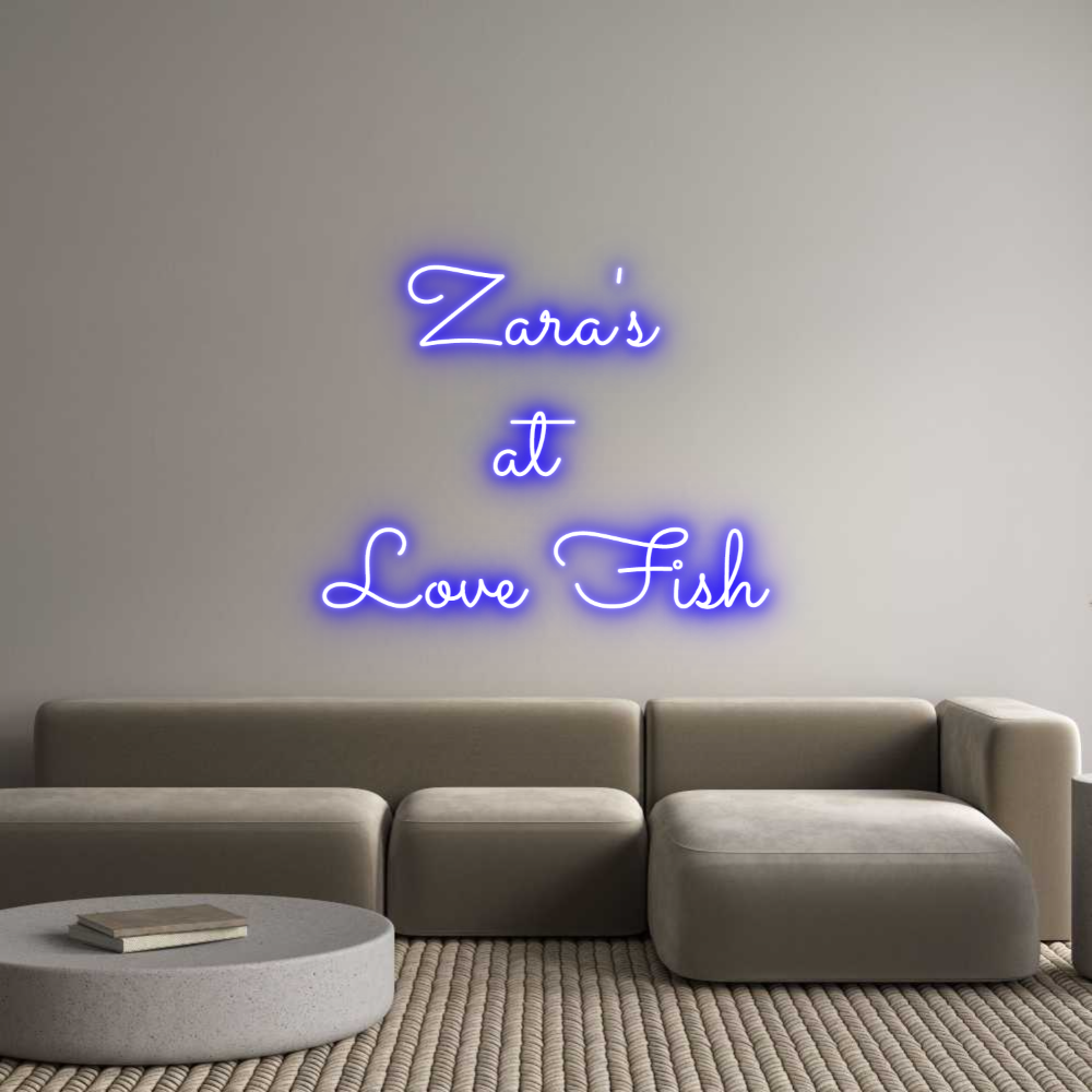 Custom Neon Sign Online Editor Zara's 
at 
...