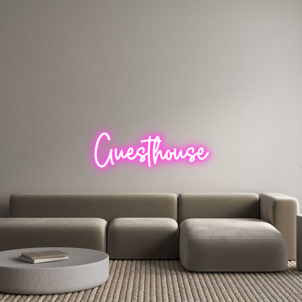 Custom Neon Sign Online Editor Guesthouse