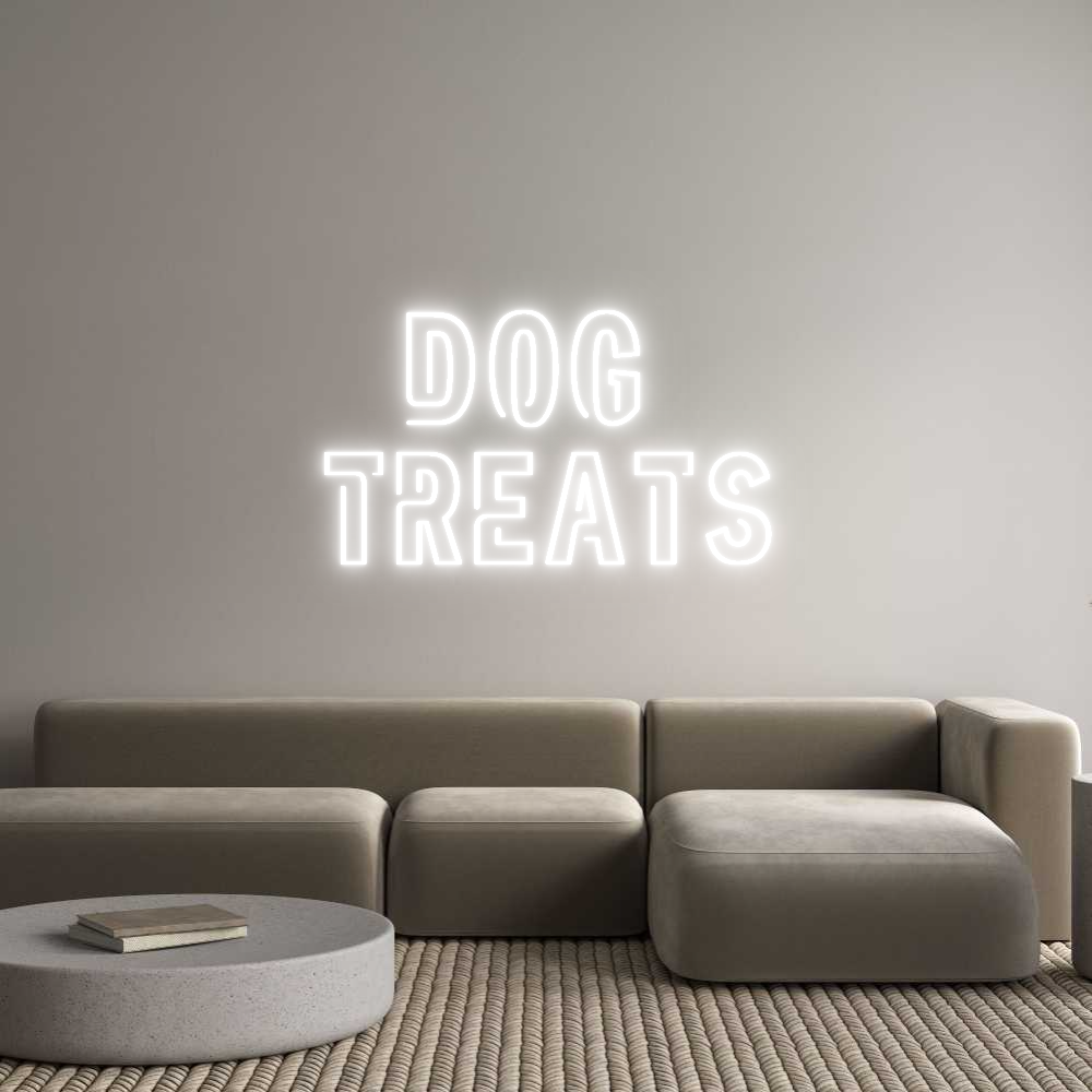 Custom Neon Sign Online Editor dog 
treats