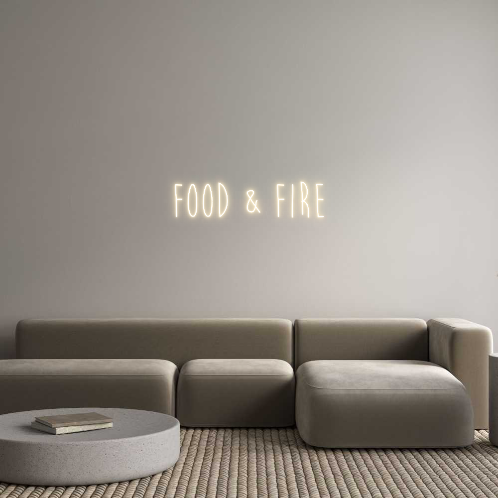 Custom Neon Sign Online Editor FOOD & FIRE
