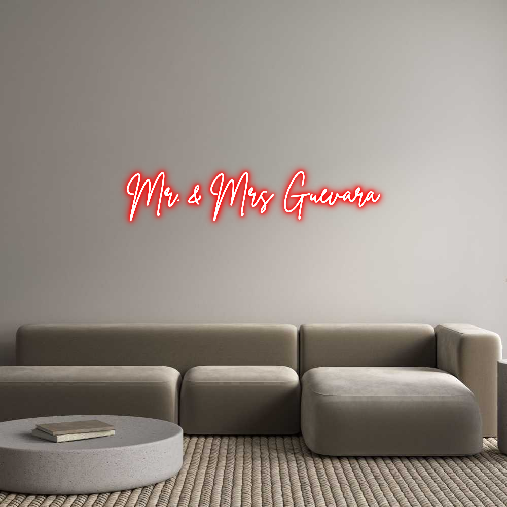 Custom Neon Sign Online Editor Mr. & Mrs Gue...