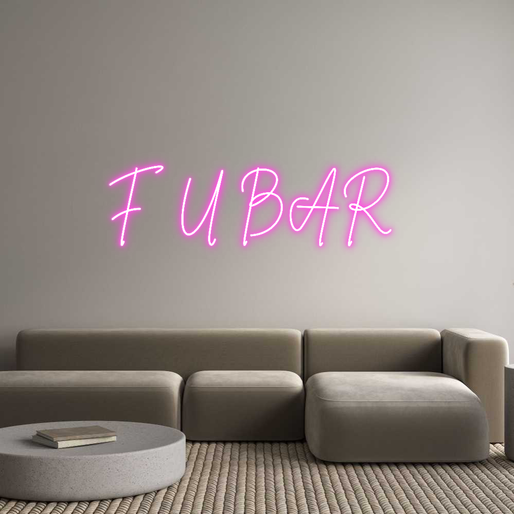 Custom Neon Sign Online Editor F U BAR