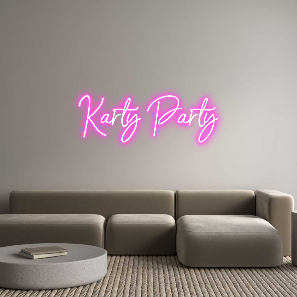 Custom Neon Sign Online Editor Karty Party