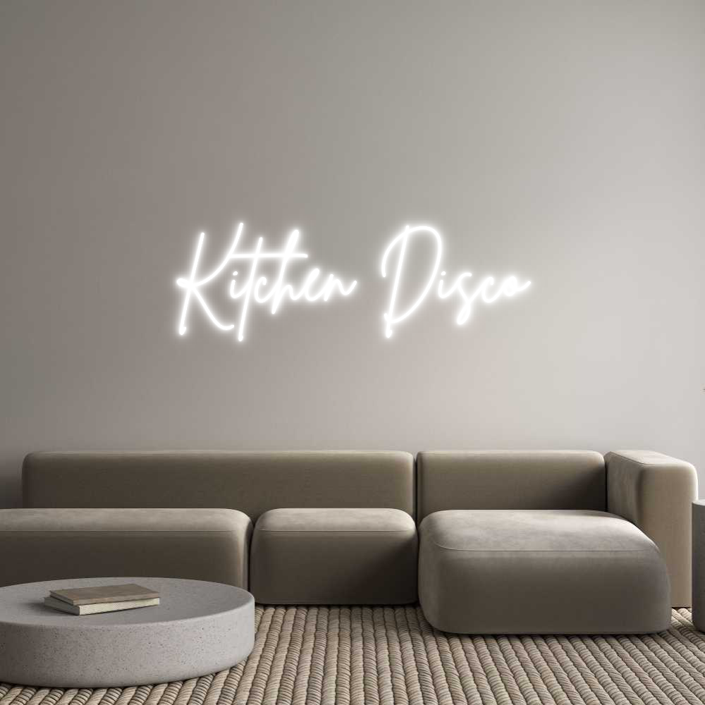 Custom Neon Sign Online Editor Kitchen Disco