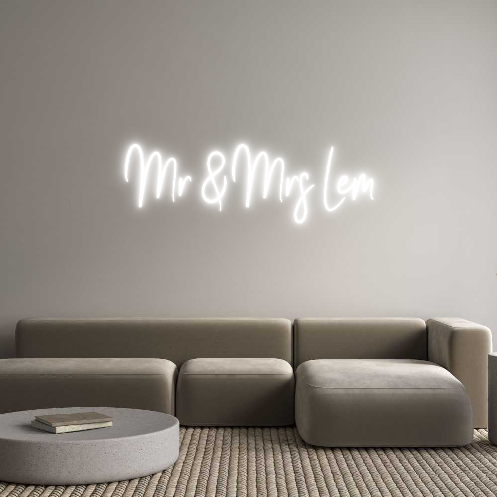 Custom Neon Sign Online Editor Mr & Mrs Lem