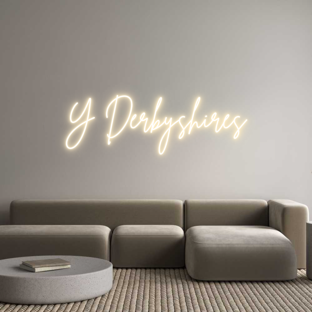 Custom Neon Sign Online Editor Y Derbyshires
