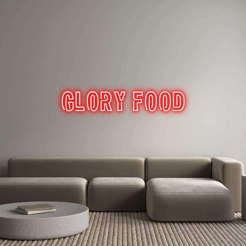 Custom Neon Sign Online Editor Glory Food