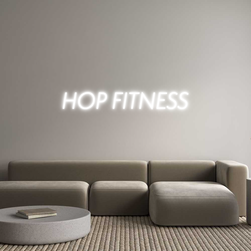 Custom Neon Sign Online Editor HOP FITNESS