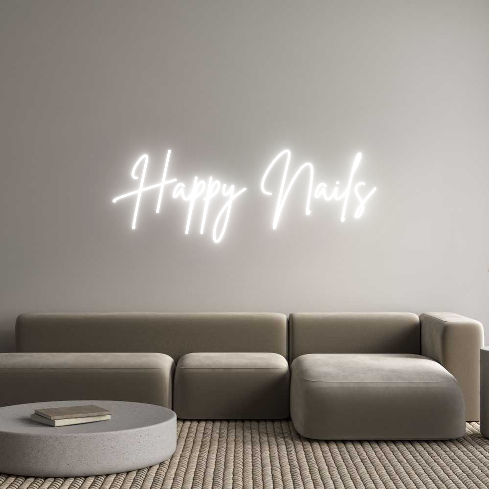 Custom Neon Sign Online Editor Happy Nails
