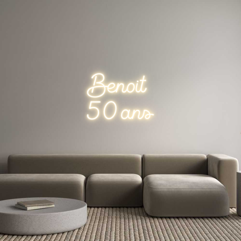 Custom Neon Sign Online Editor Benoit 
50 ans