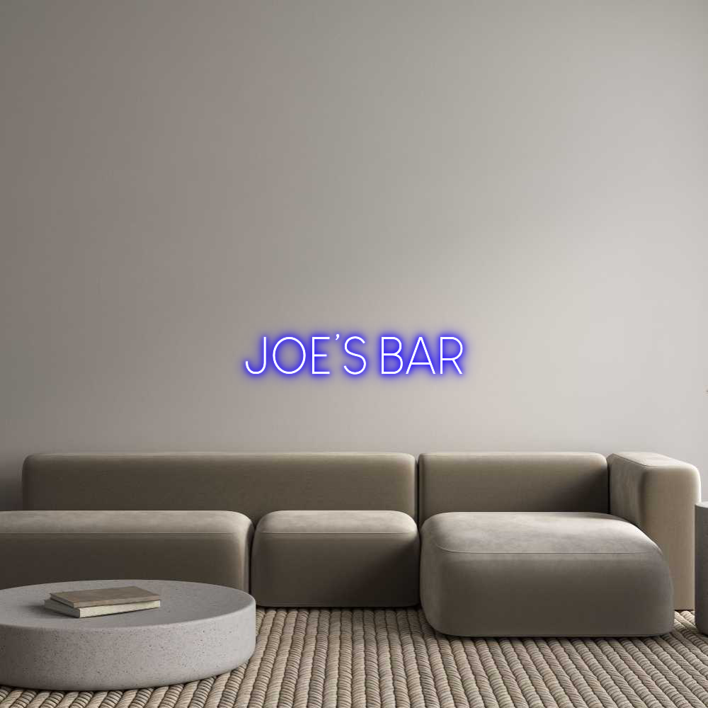 Custom Neon Sign Online Editor JOE’S BAR