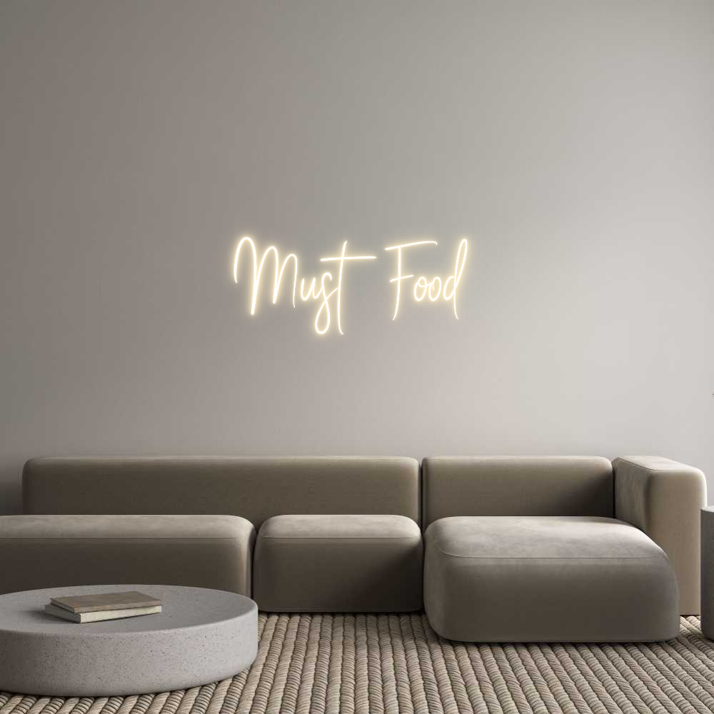 Custom Neon Sign Online Editor Must Food