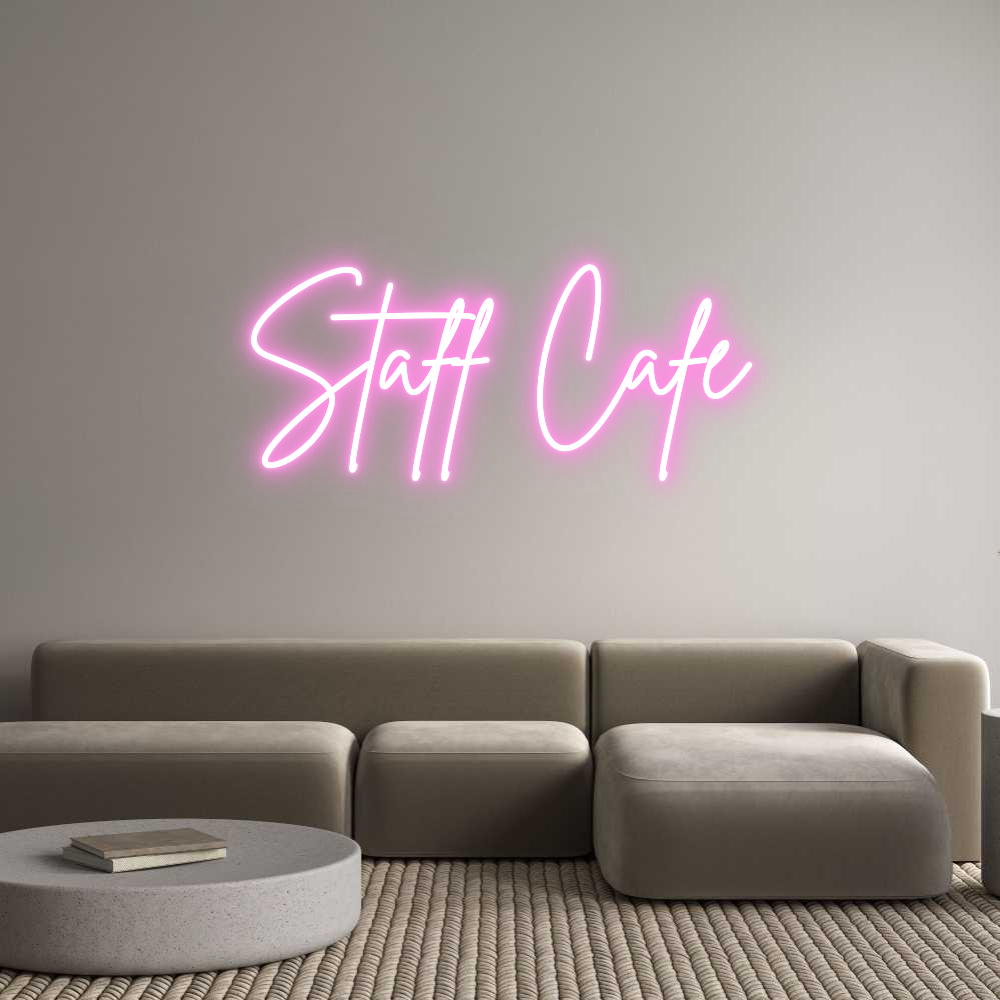 Custom Neon Sign Online Editor Staff Cafe