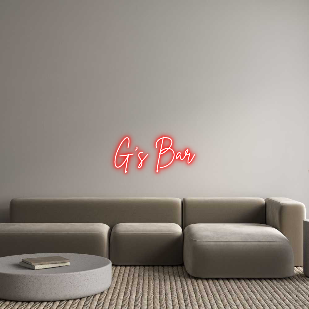 Custom Neon Sign Online Editor G’s Bar