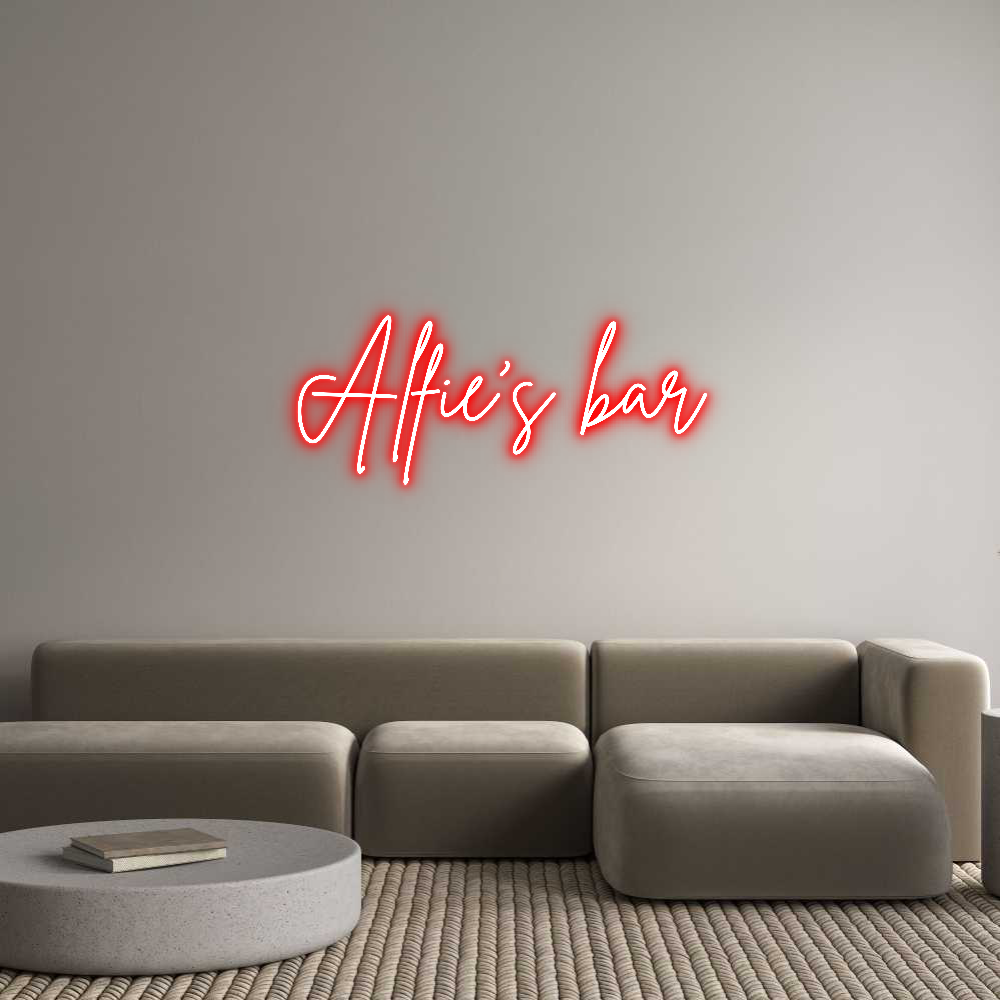 Custom Neon Sign Online Editor Alfie’s bar
