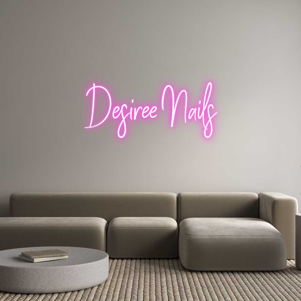 Custom Neon Sign Online Editor Desiree Nails