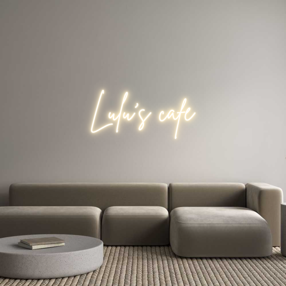 Custom Neon Sign Online Editor Lulu's cafe
