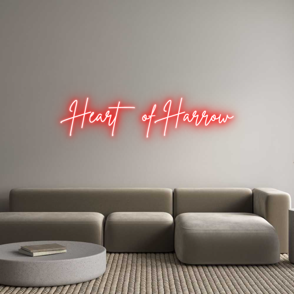 Custom Neon Sign Online Editor Heart of Harrow