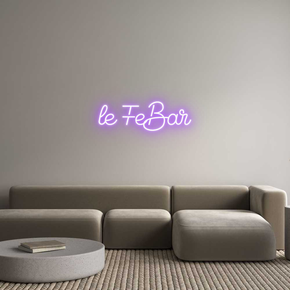 Custom Neon Sign Online Editor le FeBar