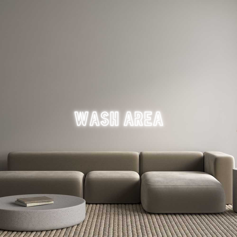Custom Neon Sign Online Editor wash area