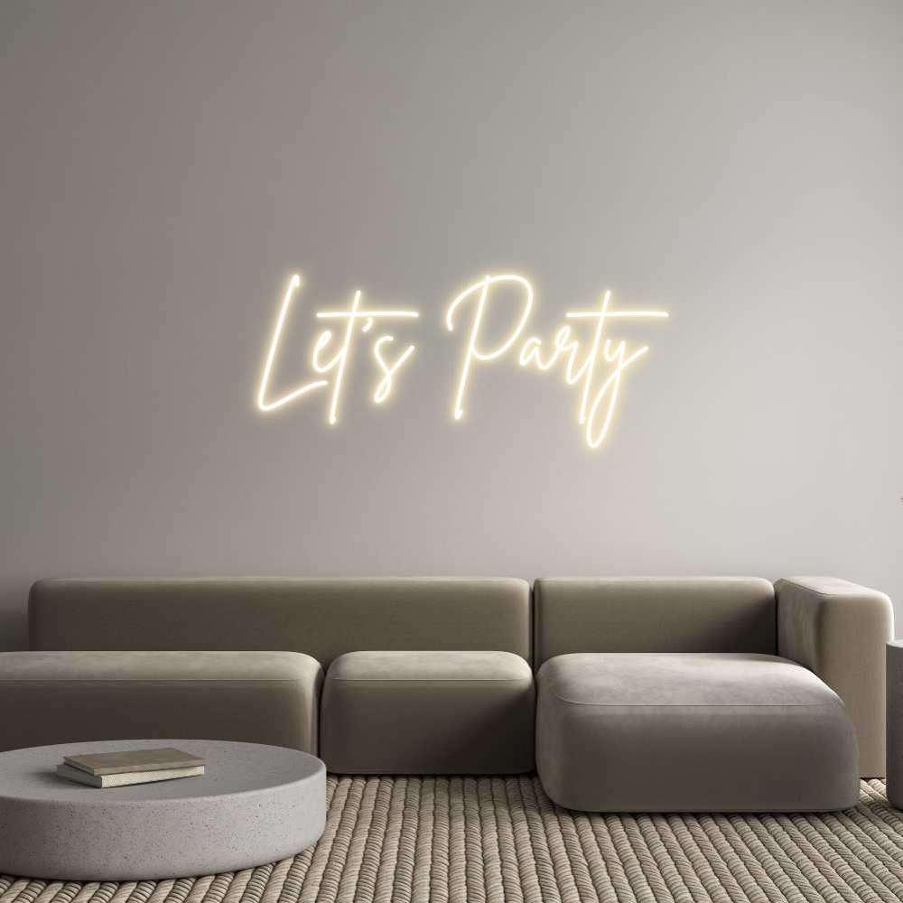 Custom Neon Sign Online Editor Let’s Party